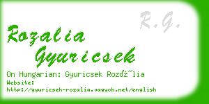 rozalia gyuricsek business card